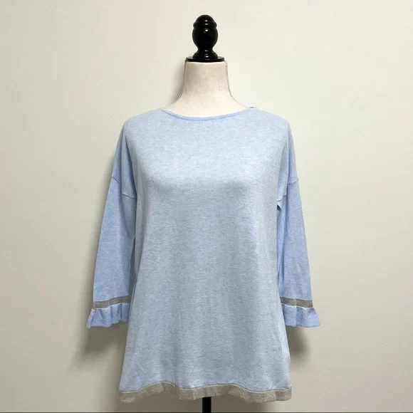 Lilly Pulitzer Charla 3/4 Ruffle Sleeve Sweater - Picture 2 of 9